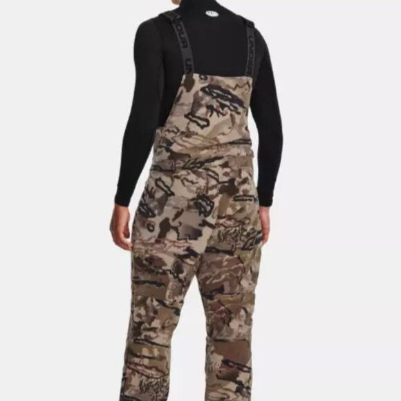 Men Under Armour Barren Camo Rut Bibs Windproof Microfleece Bib 1365614 … - Picture 2 of 15